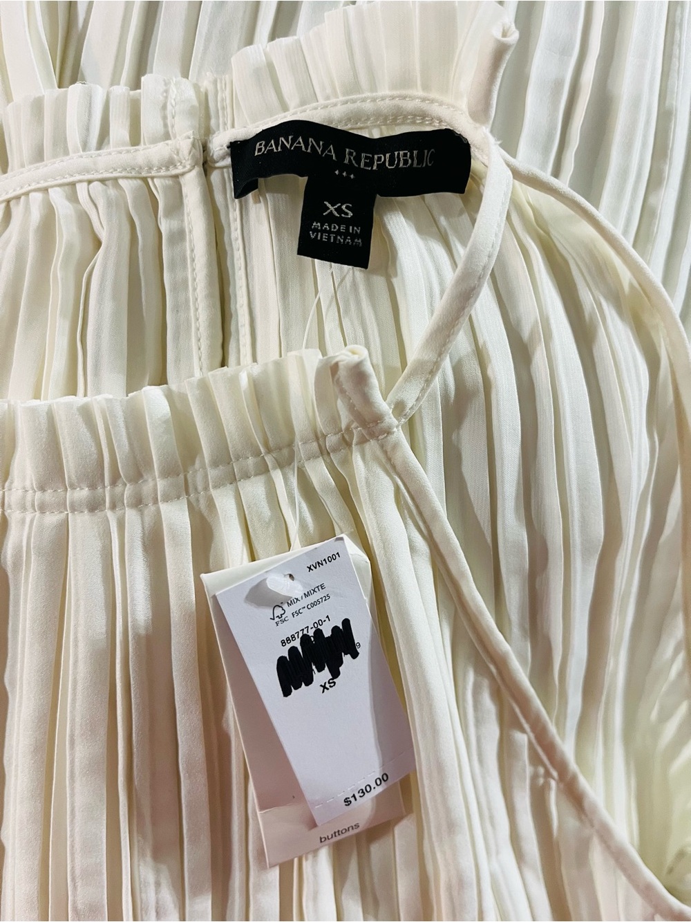 Banana Republic Pleated Midi Dress XS - Picture 4 of 6